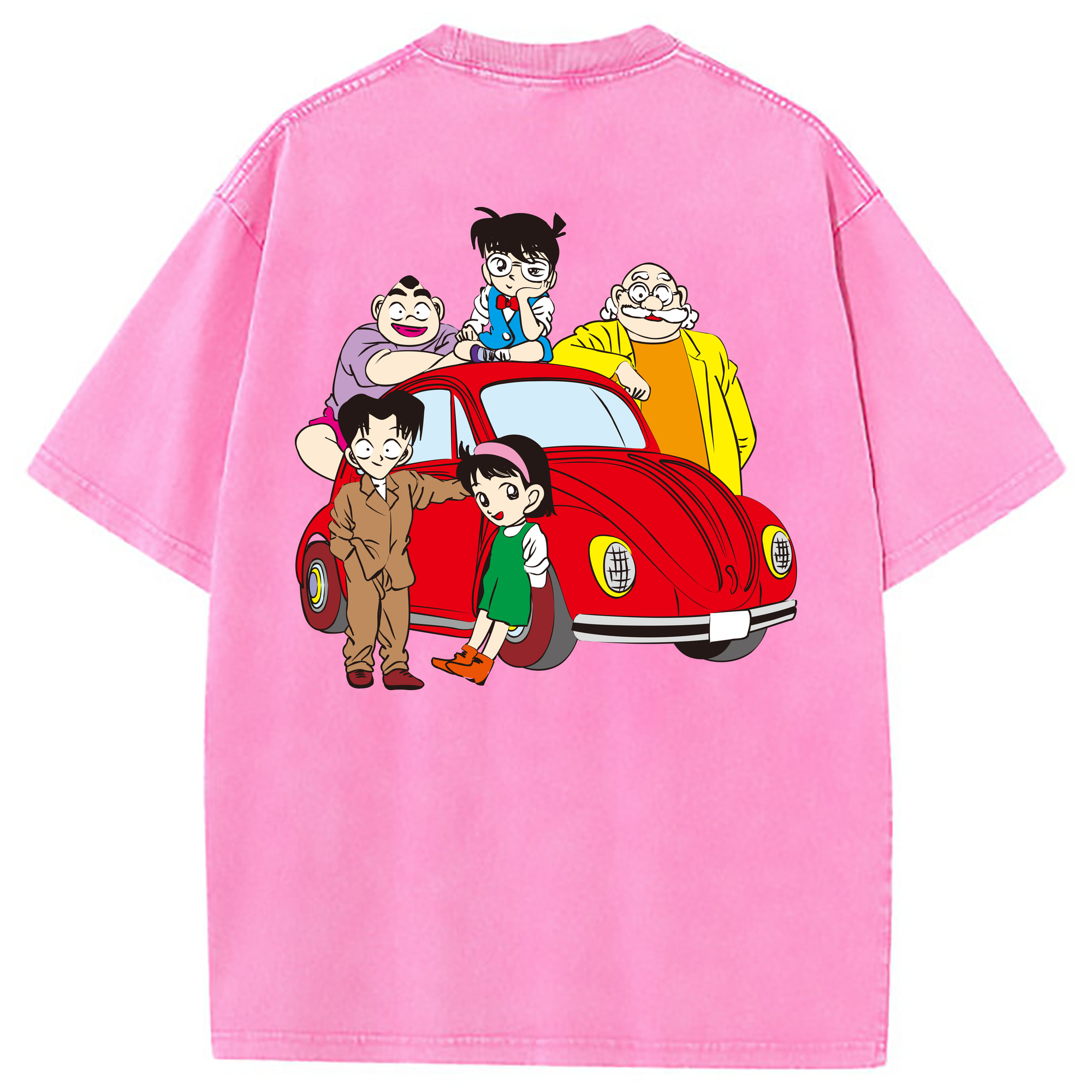（画像用） 名探偵コナン Detective Conan 綿100% ヴィンテージ風 半袖Tシャツ（背面プリント）